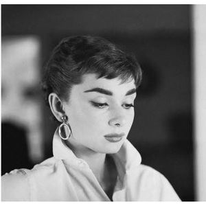 Monet vintage clip earring gold hoop